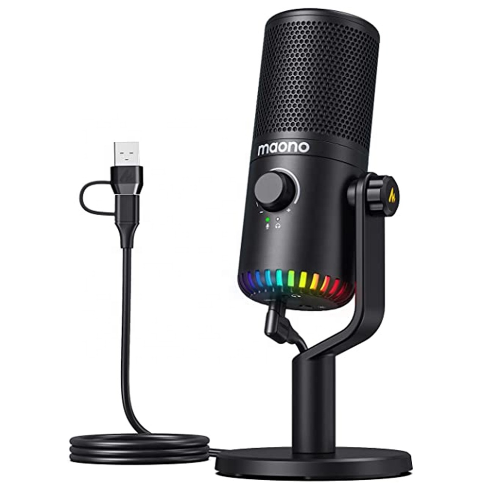 Gaming Microphone - MAONO PC Programmeerbare RGB Gaming Microfoon