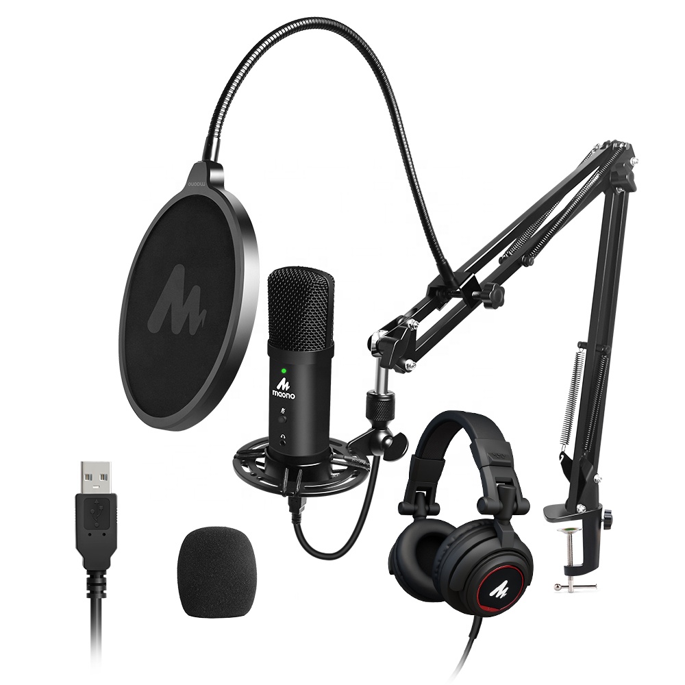 Gaming Microphone - MAONO Studio USB Microfoon met Real-Time